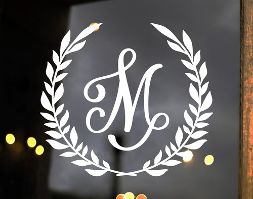 Monogram letter laurel - letter,