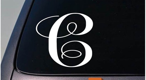 Letter monogram sticker - 6",