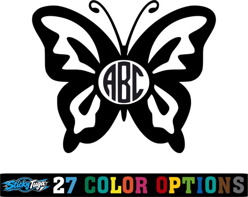 Butterfly monogram initials - monogram,