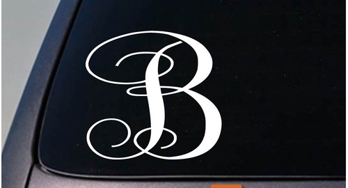 Letter monogram sticker - 6",