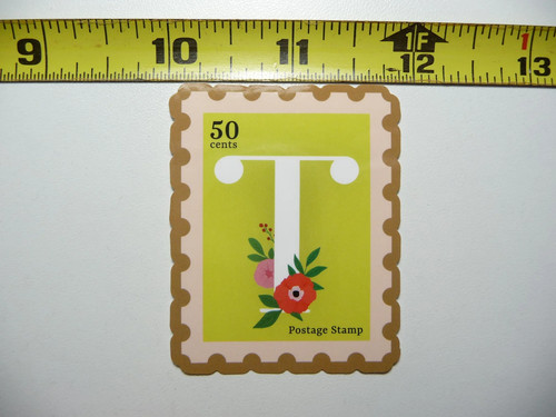 Monogram letter wildflowers - t,