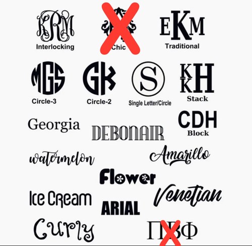 Monogram custom made - monogram, vinyl